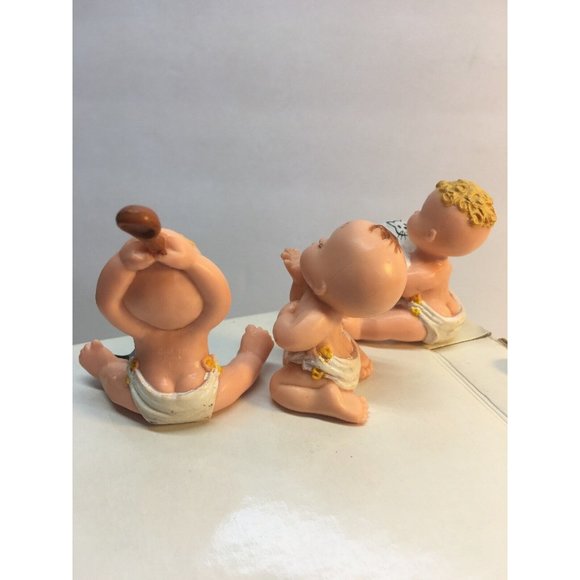 1990’s Galoob Magic Diaper Babies 2” Book, Spoon & Pan, Blowing Kisses Rubber - Picture 5 of 5
